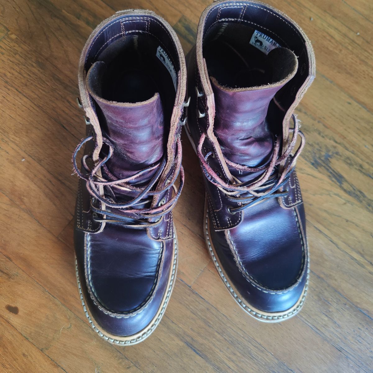 Photo by nicktamura on November 3, 2023 of the Truman Moc Toe in Seidel Oxblood Double Shot.