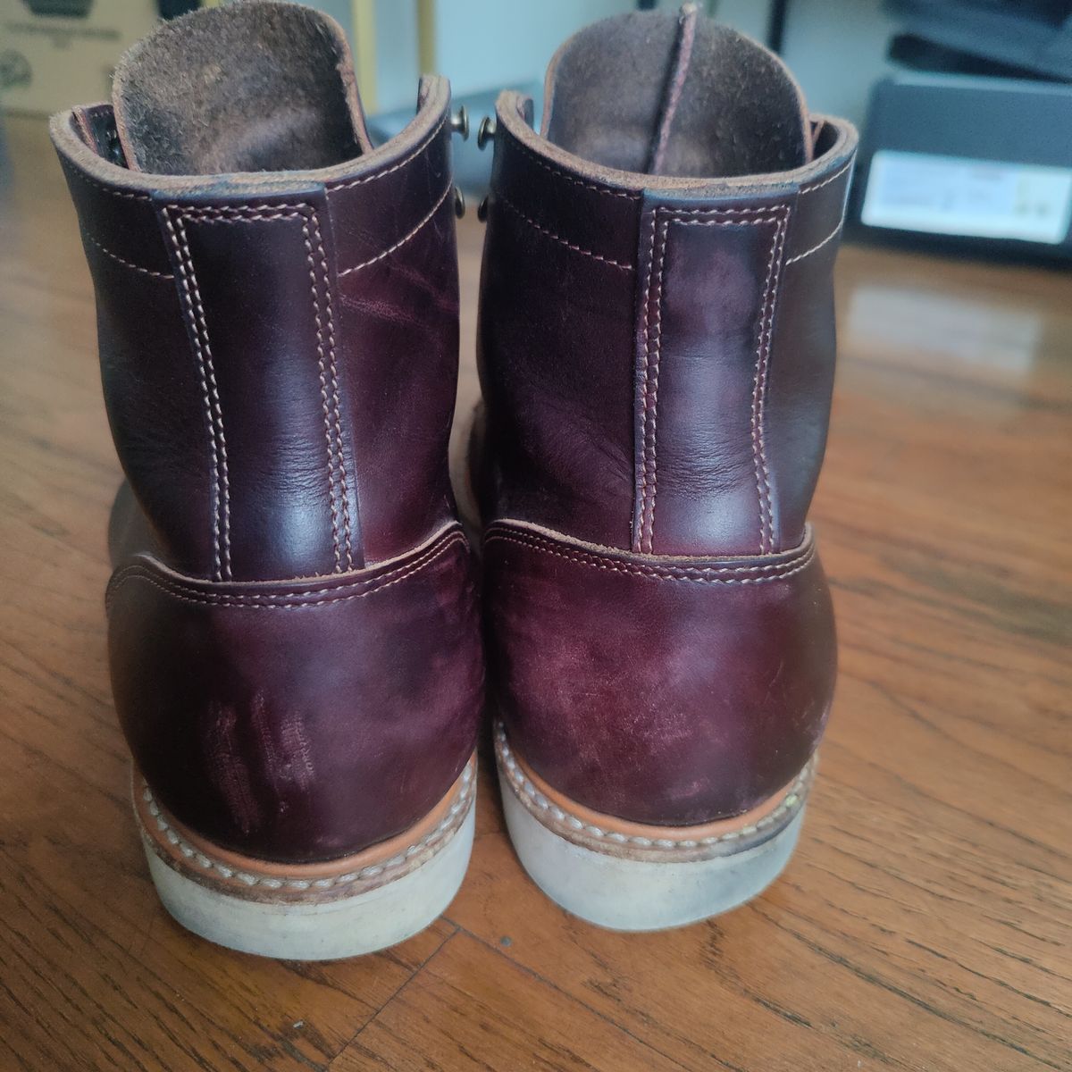 Photo by nicktamura on February 2, 2024 of the Truman Moc Toe in Seidel Oxblood Double Shot.