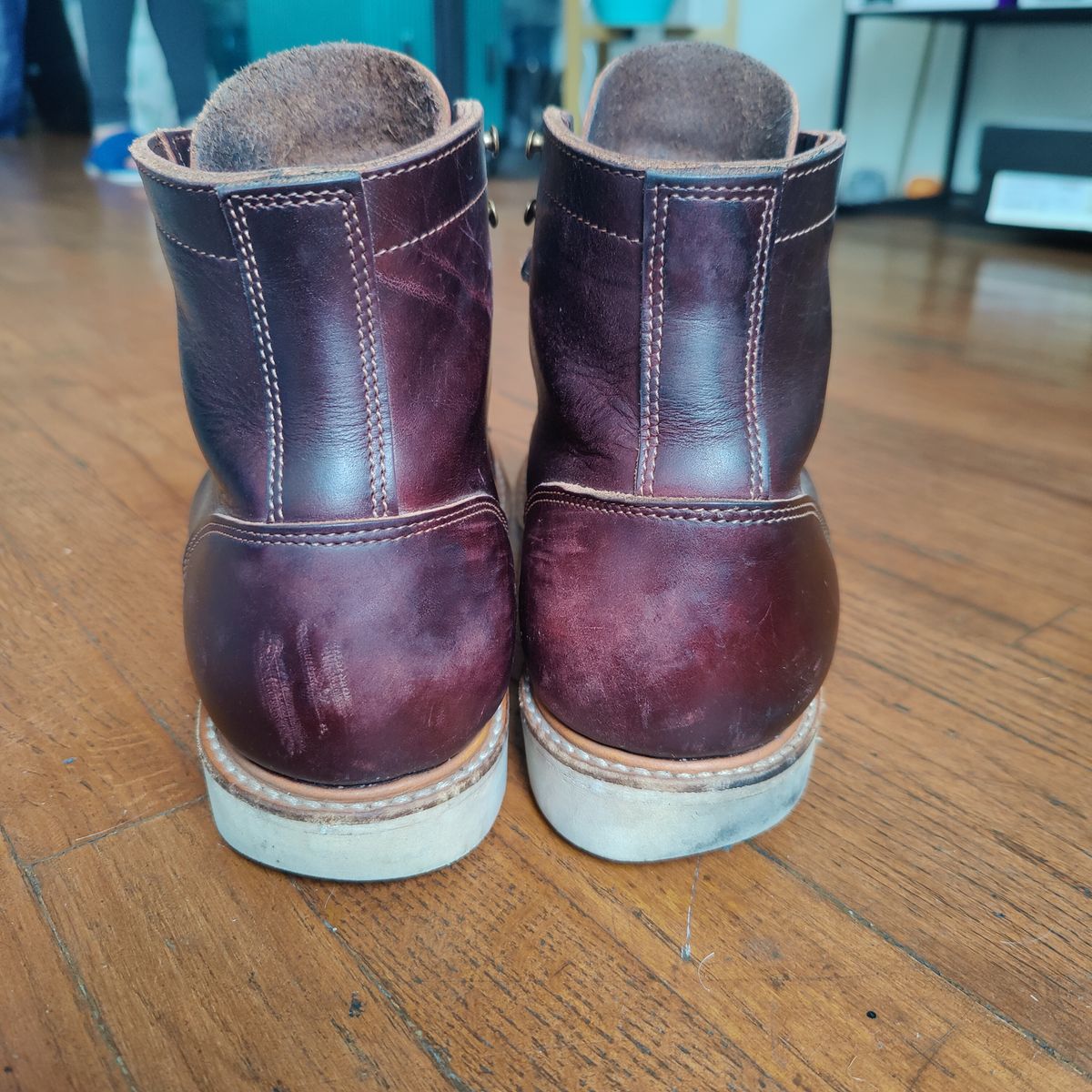Photo by nicktamura on March 2, 2024 of the Truman Moc Toe in Seidel Oxblood Double Shot.