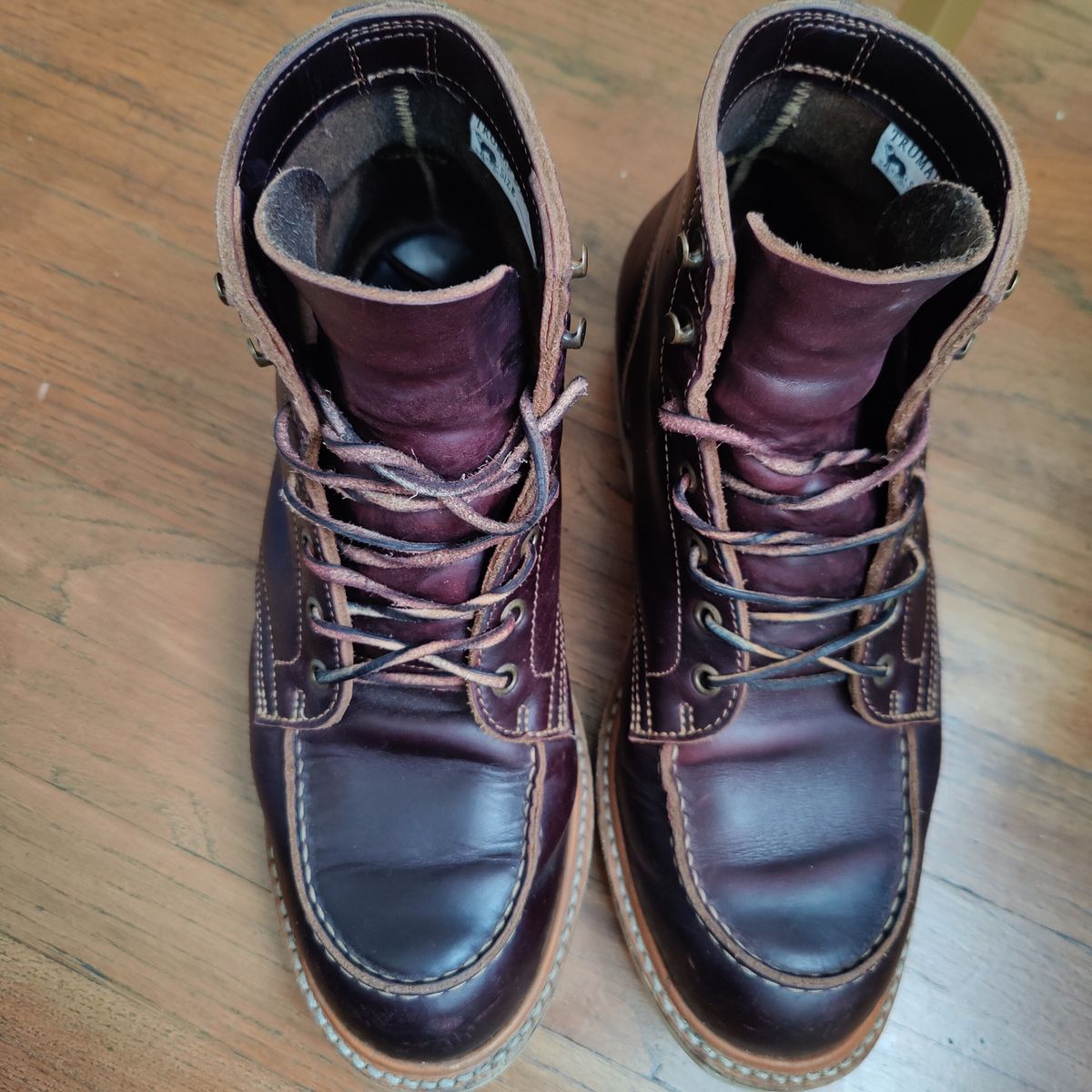 Photo by nicktamura on March 2, 2024 of the Truman Moc Toe in Seidel Oxblood Double Shot.