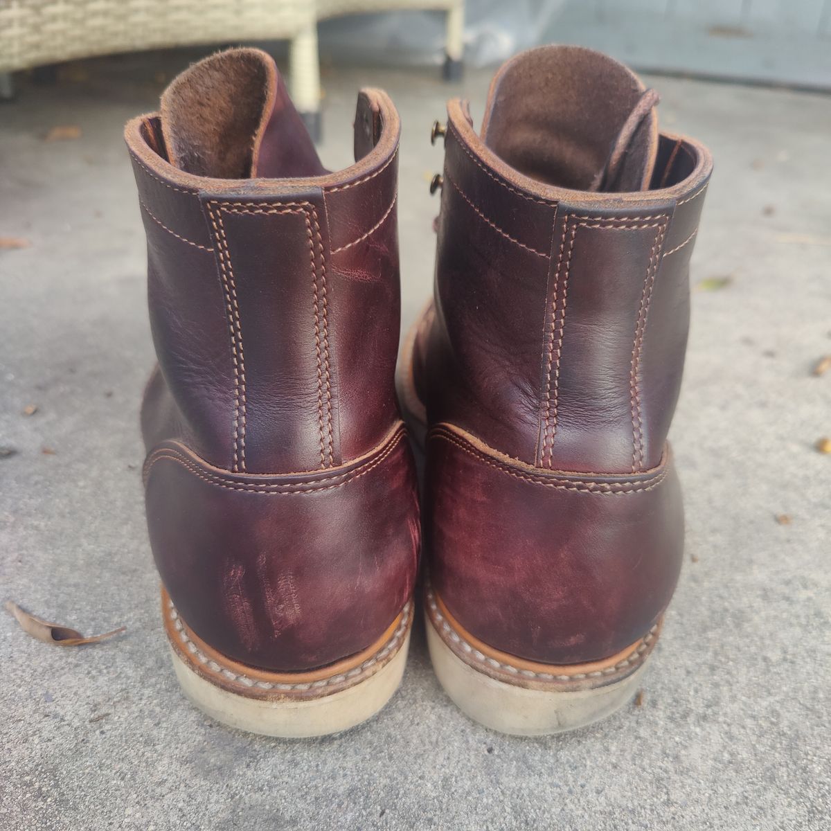 Photo by nicktamura on April 4, 2024 of the Truman Moc Toe in Seidel Oxblood Double Shot.