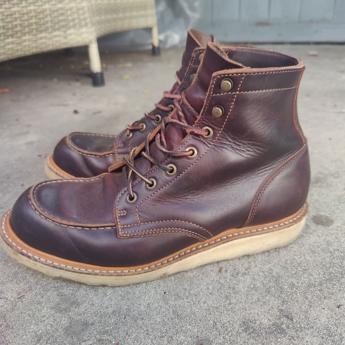 Photo by nicktamura on April 4, 2024 of the Truman Moc Toe in Seidel Oxblood Double Shot.