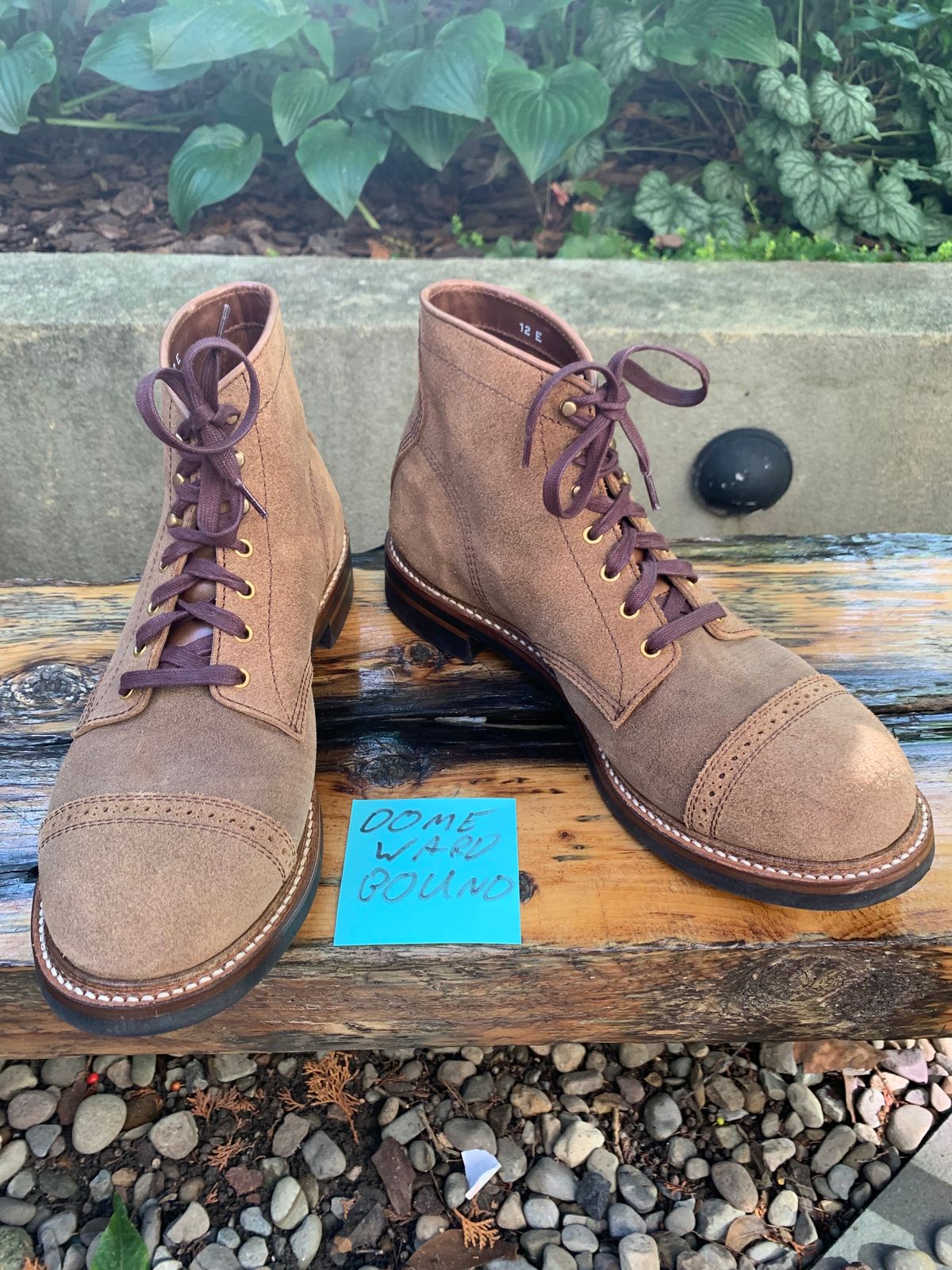 Photo by Way2Jeff on October 1, 2023 of the John Lofgren Combat Boots in Horween Natural Chromexcel Roughout.