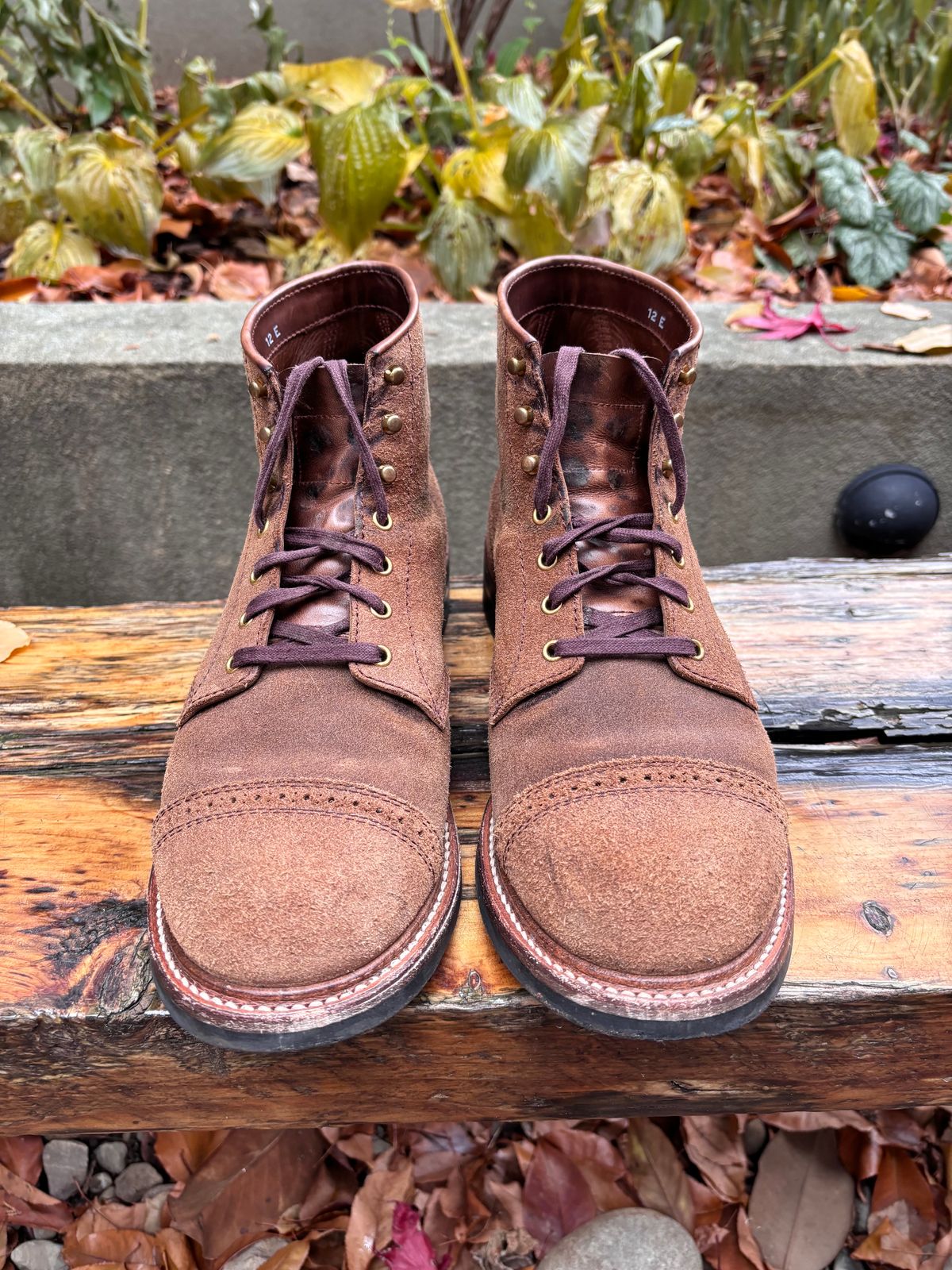 Photo by Way2Jeff on December 5, 2023 of the John Lofgren Combat Boots in Horween Natural Chromexcel Roughout.