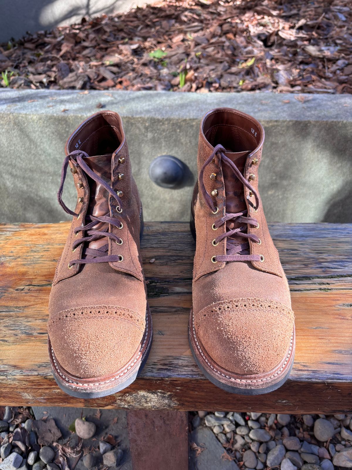 Photo by Way2Jeff on February 5, 2024 of the John Lofgren Combat Boots in Horween Natural Chromexcel Roughout.