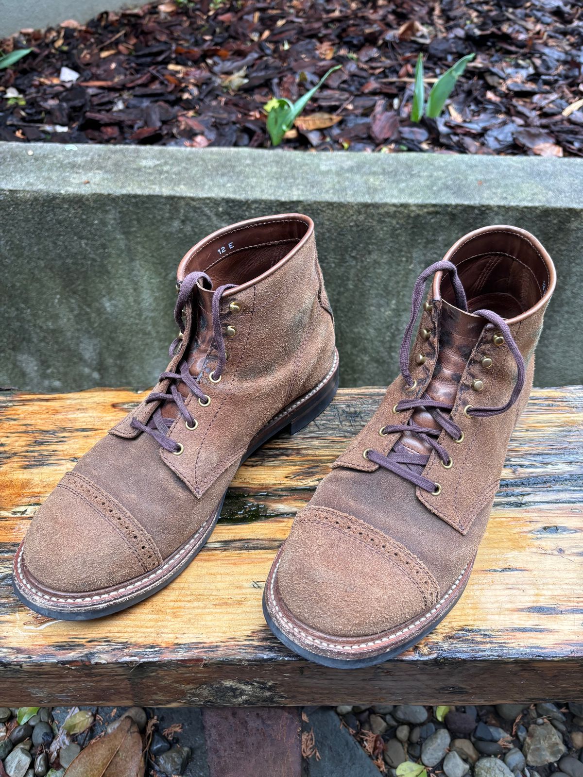 Photo by Way2Jeff on March 6, 2024 of the John Lofgren Combat Boots in Horween Natural Chromexcel Roughout.