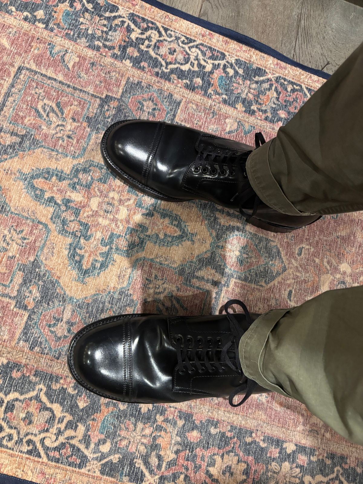 Photo by Way2Jeff on November 2, 2025 of the Alden Cavalry Boot in Horween Black Shell Cordovan.