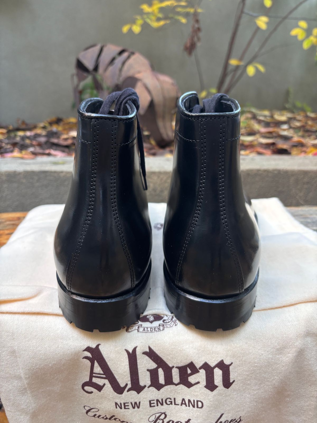 Photo by Way2Jeff on November 1, 2025 of the Alden Cavalry Boot in Horween Black Shell Cordovan.