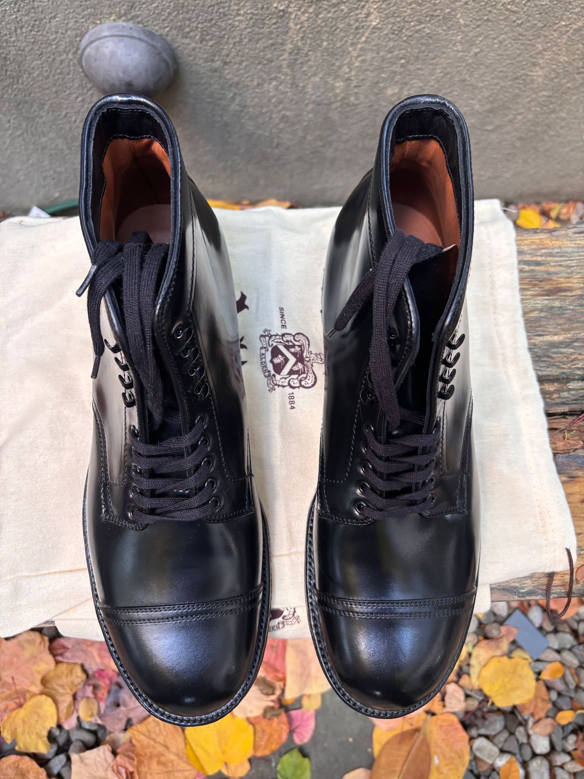 Photo by Way2Jeff on November 1, 2025 of the Alden Cavalry Boot in Horween Black Shell Cordovan.