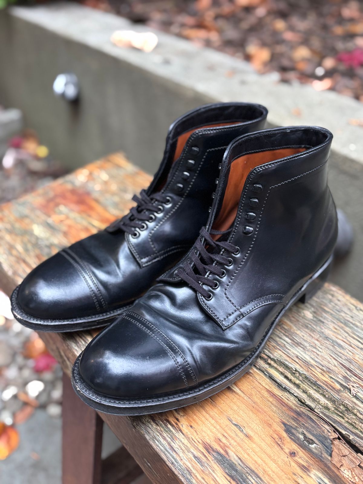 Photo by Way2Jeff on December 5, 2025 of the Alden Cavalry Boot in Horween Black Shell Cordovan.