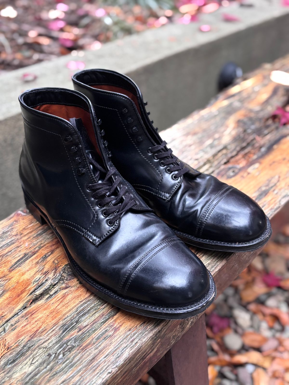 Photo by Way2Jeff on December 5, 2025 of the Alden Cavalry Boot in Horween Black Shell Cordovan.