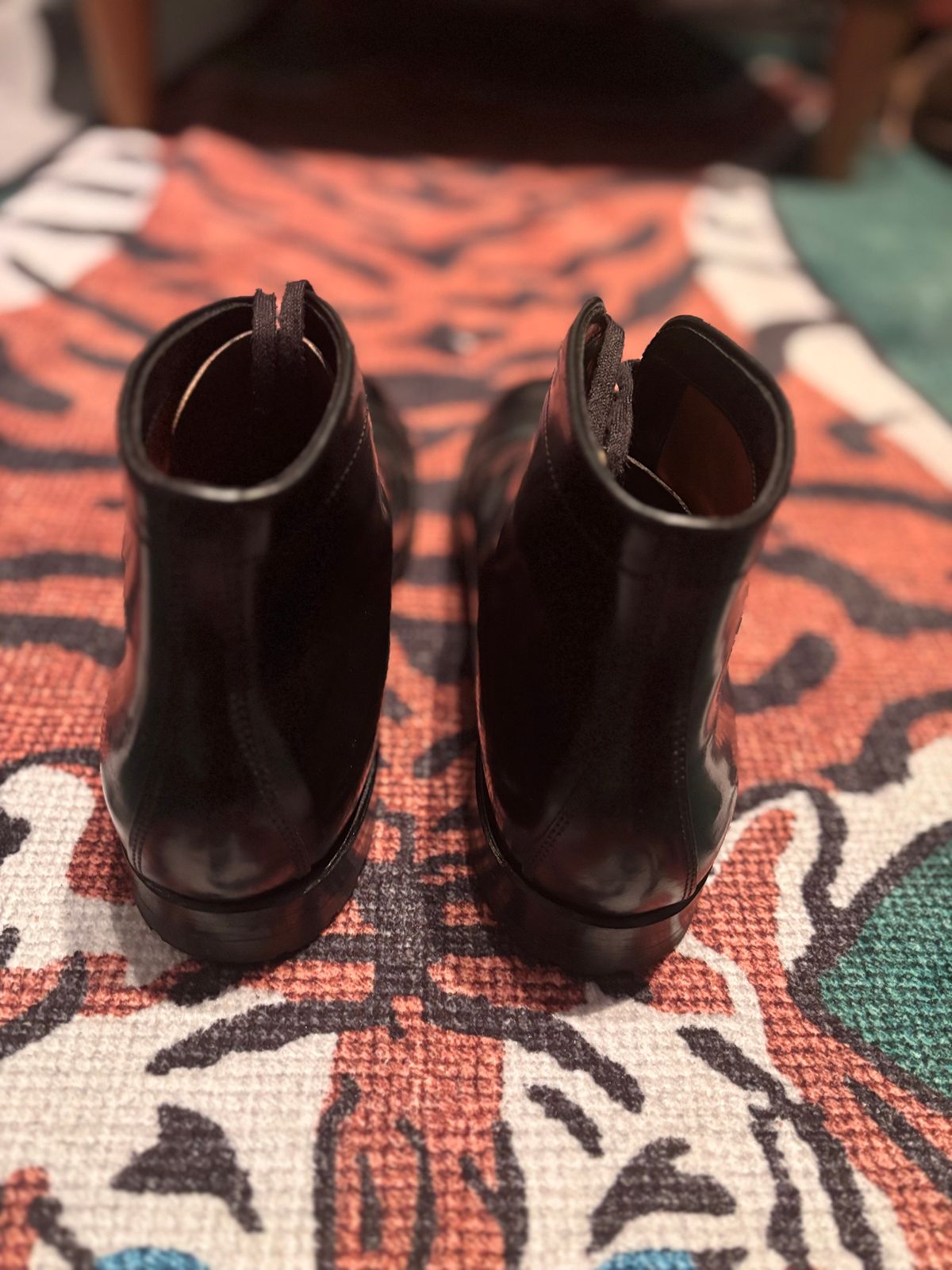 Photo by Way2Jeff on January 6, 2026 of the Alden Cavalry Boot in Horween Black Shell Cordovan.