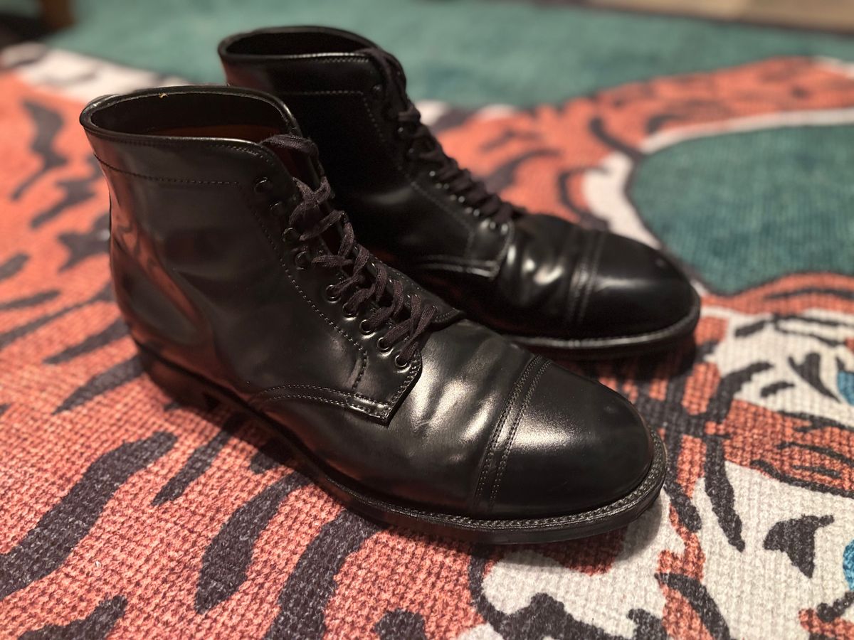 Photo by Way2Jeff on January 6, 2026 of the Alden Cavalry Boot in Horween Black Shell Cordovan.