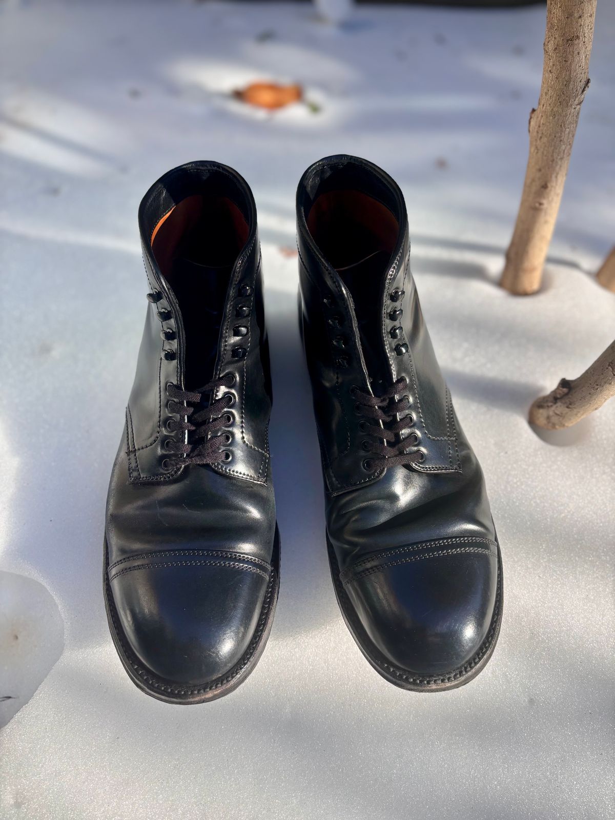 Photo by Way2Jeff on February 5, 2026 of the Alden Cavalry Boot in Horween Black Shell Cordovan.