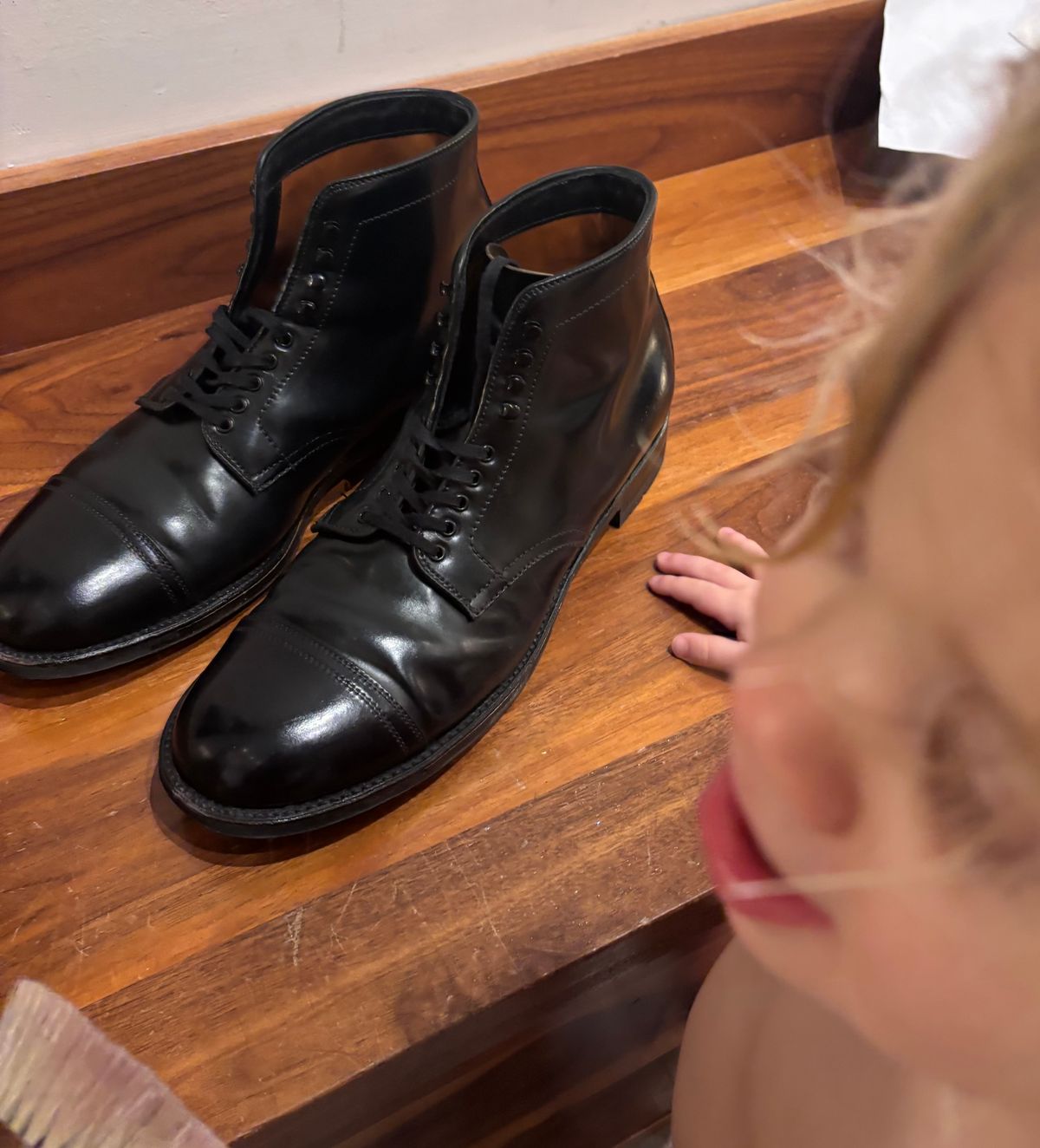 Photo by Way2Jeff on March 6, 2026 of the Alden Cavalry Boot in Horween Black Shell Cordovan.