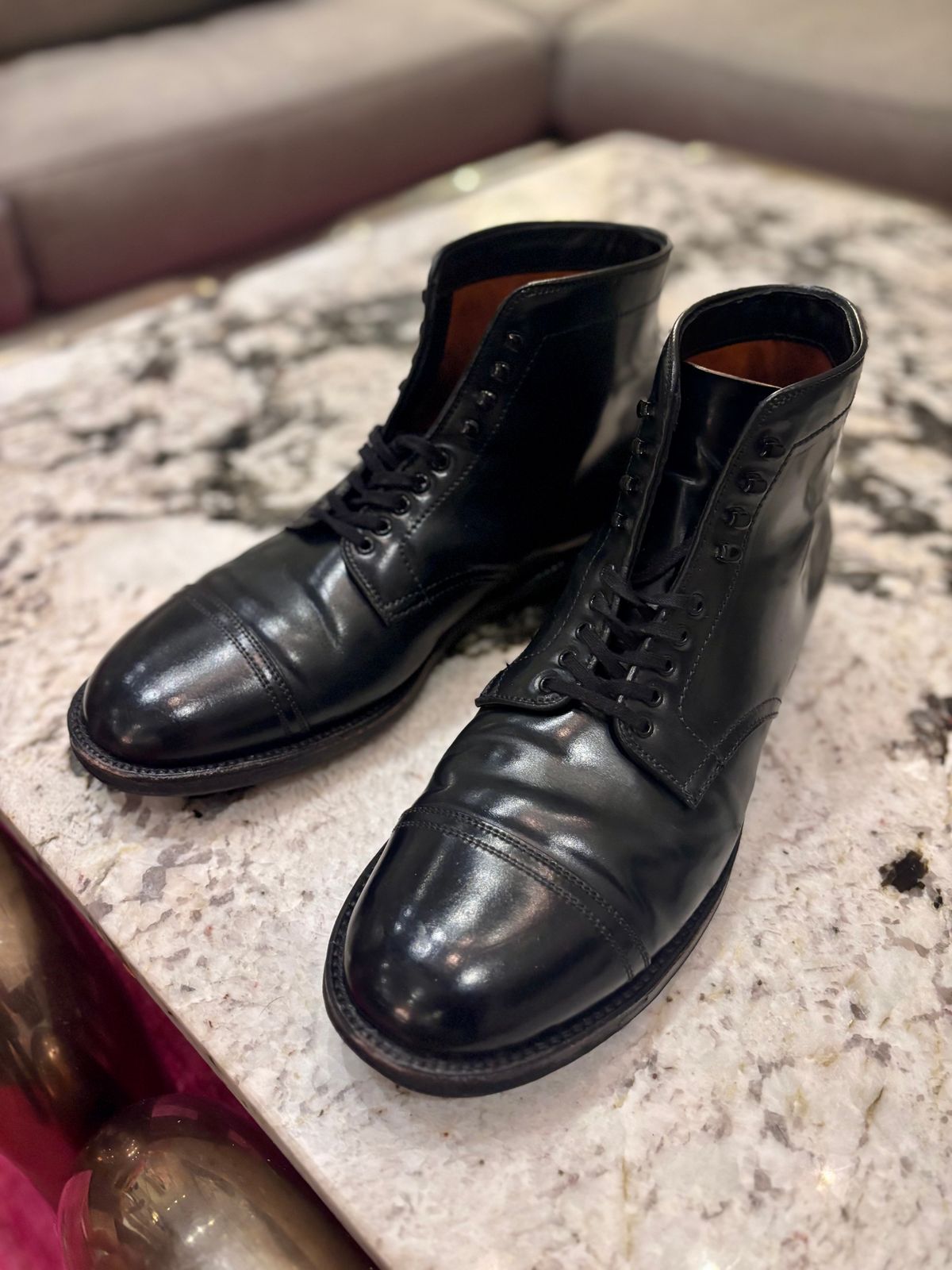 Photo by Way2Jeff on March 6, 2026 of the Alden Cavalry Boot in Horween Black Shell Cordovan.