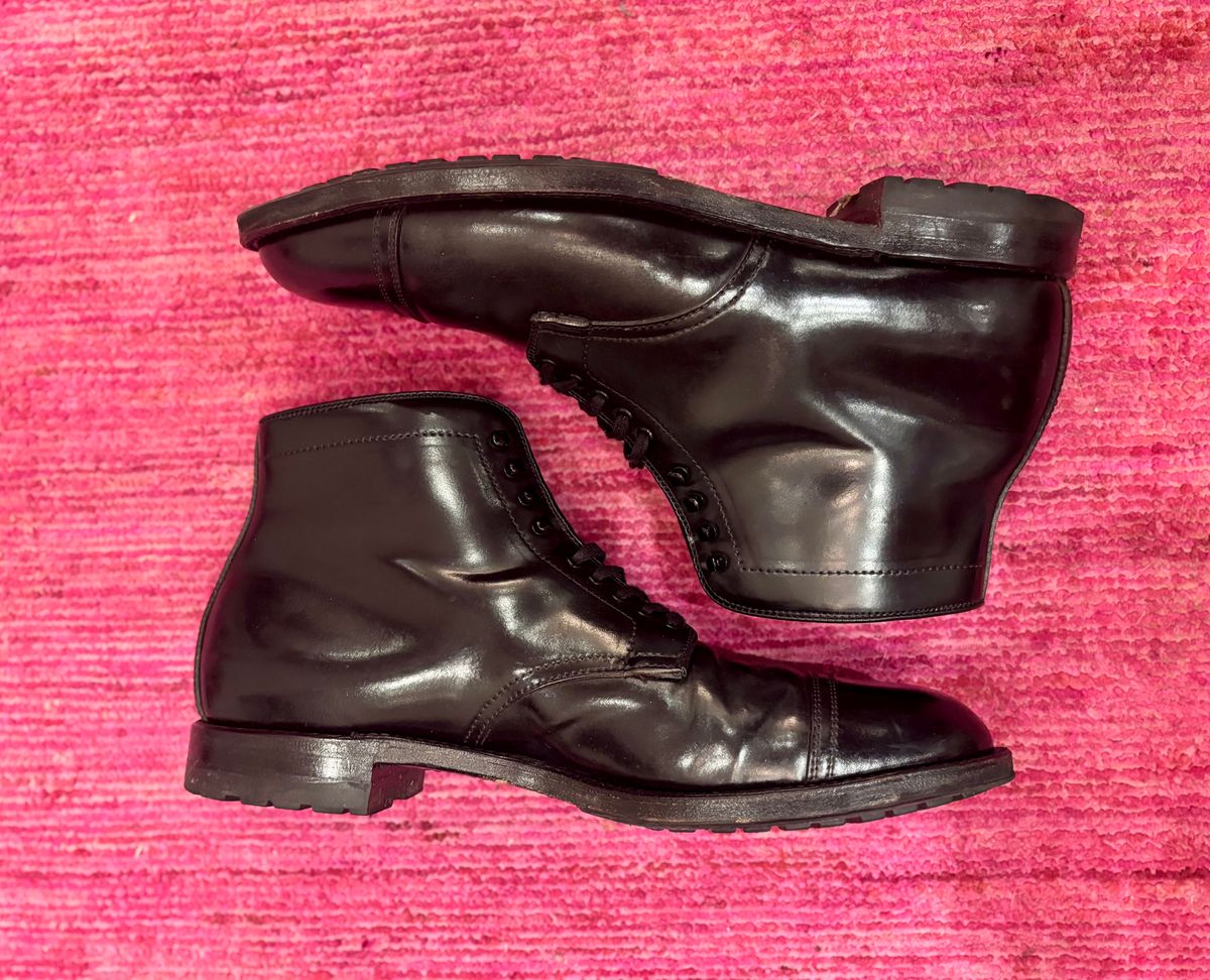 Photo by Way2Jeff on March 6, 2026 of the Alden Cavalry Boot in Horween Black Shell Cordovan.