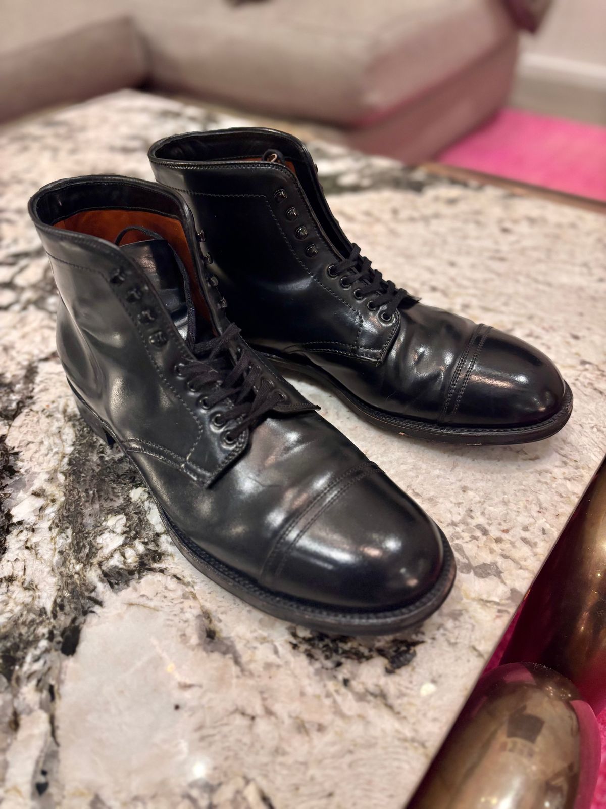 Photo by Way2Jeff on March 6, 2026 of the Alden Cavalry Boot in Horween Black Shell Cordovan.