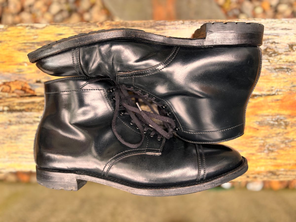 Photo by Way2Jeff on April 5, 2026 of the Alden Cavalry Boot in Horween Black Shell Cordovan.