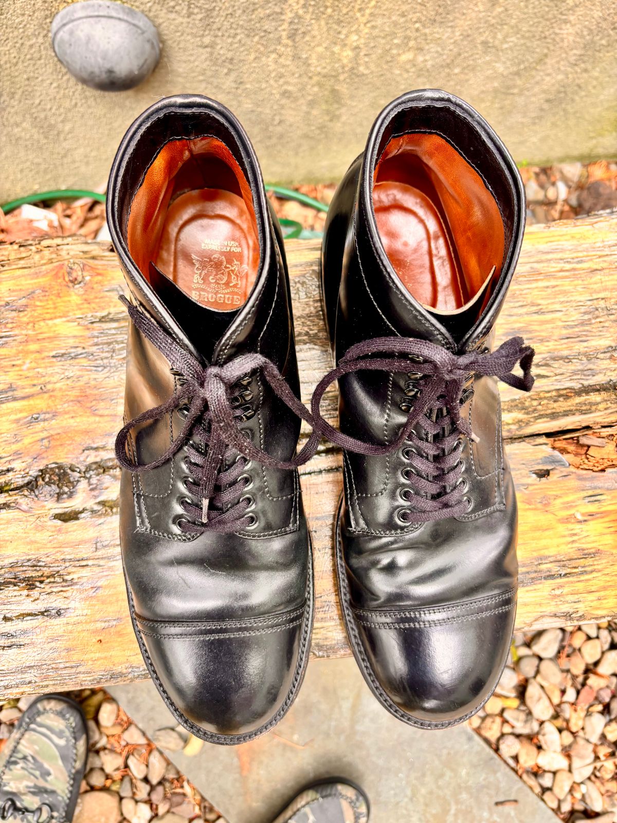 Photo by Way2Jeff on April 5, 2026 of the Alden Cavalry Boot in Horween Black Shell Cordovan.