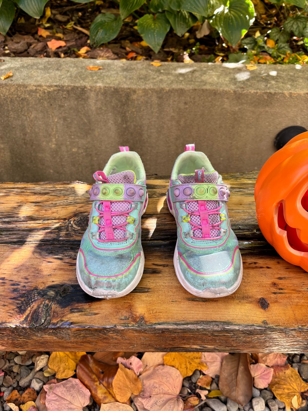 Photo by Way2Jeff on November 2, 2023 of the Skechers Kids Sport-Skech Pops in Synthetic.