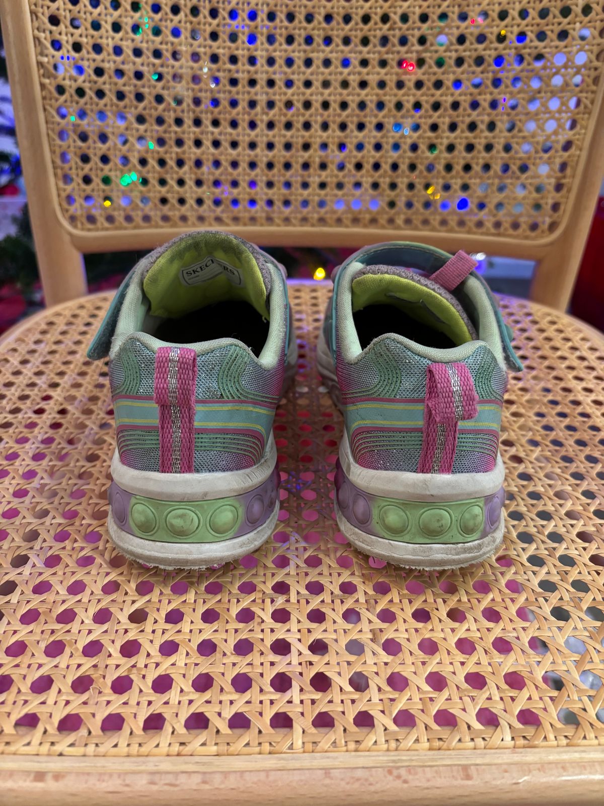 Photo by Way2Jeff on December 5, 2023 of the Skechers Kids Sport-Skech Pops in Synthetic.