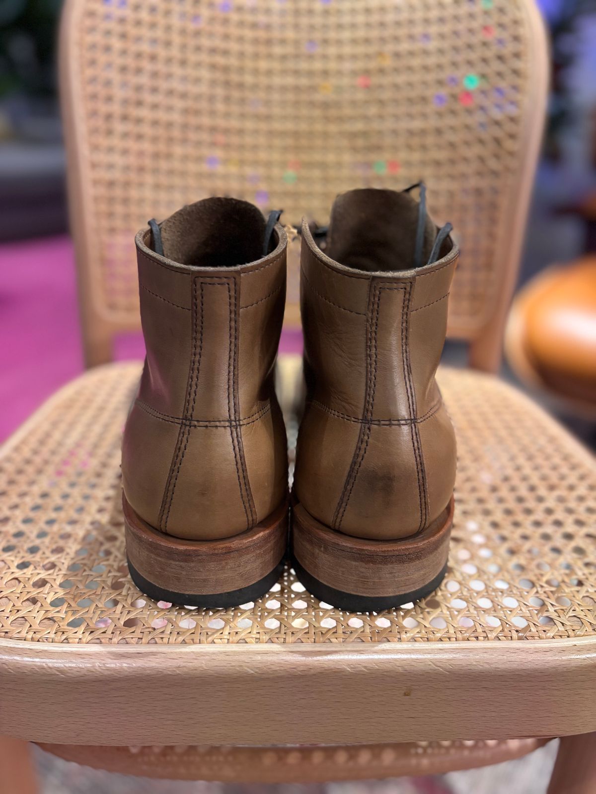 Photo by Way2Jeff on January 5, 2025 of the White's Semi-Dress in Horween Natural Chromexcel.