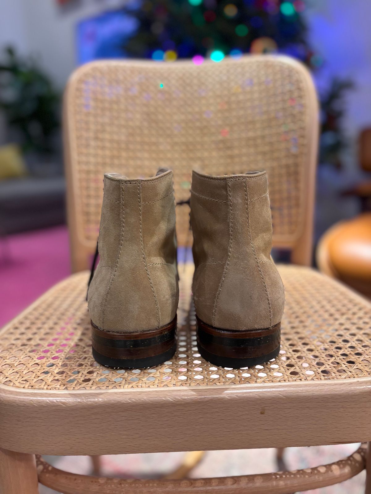Photo by Way2Jeff on January 5, 2025 of the Alden x Brogue Boondocker Boot in Tan Suede.