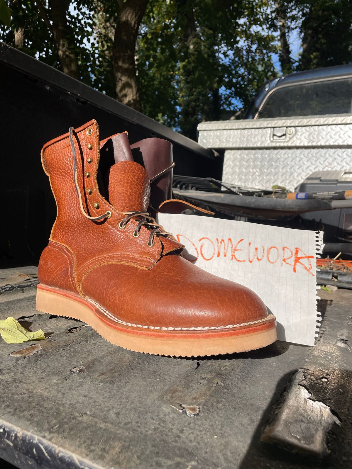Photo by matthewclark on October 1, 2022 of the Nicks Traveler in Horween Natural Bison.