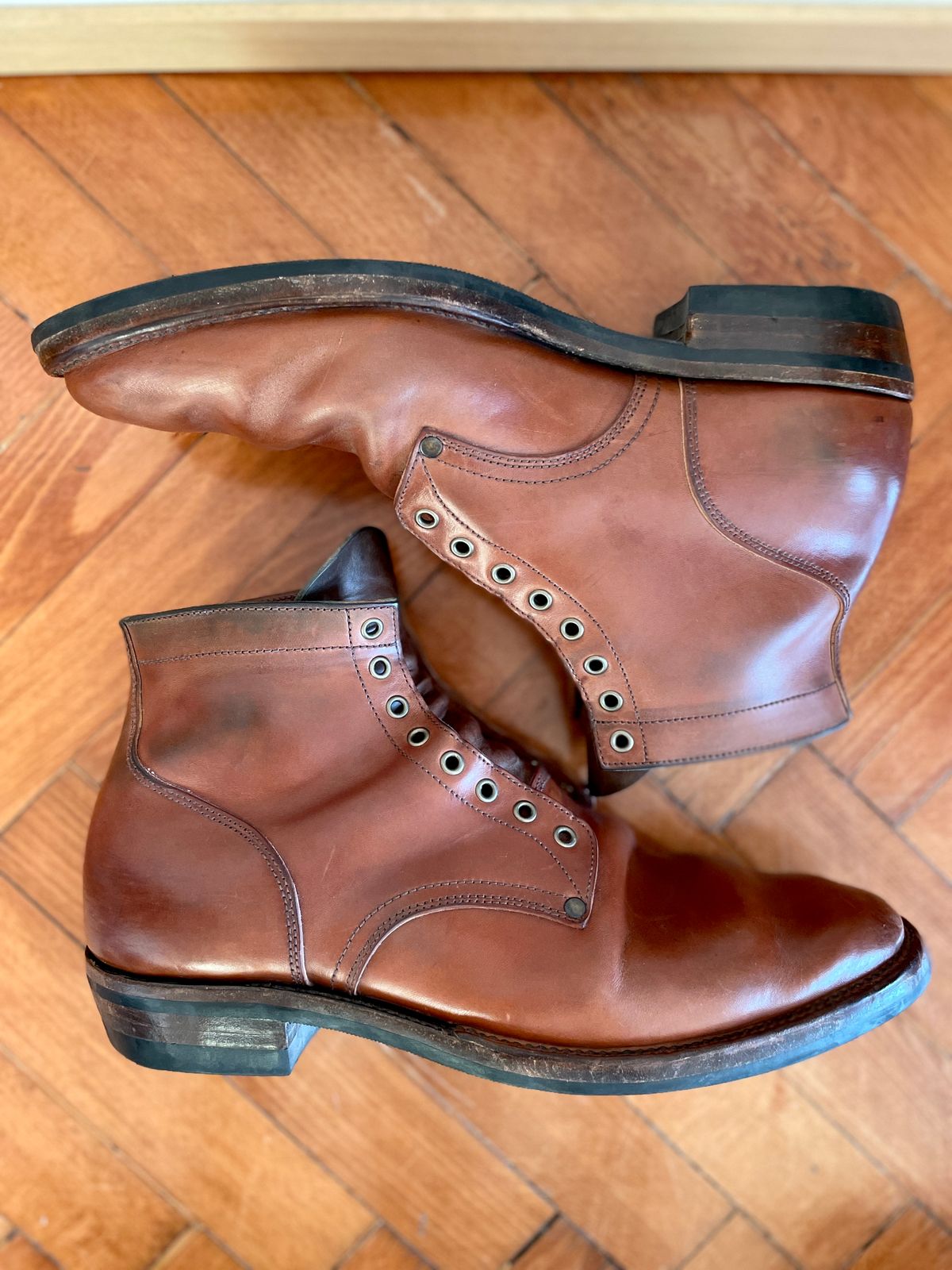 Photo by soleprofessor on March 5, 2023 of the NF Bootmaker Milton Boot in Maryam Toscanello Horsebutt.