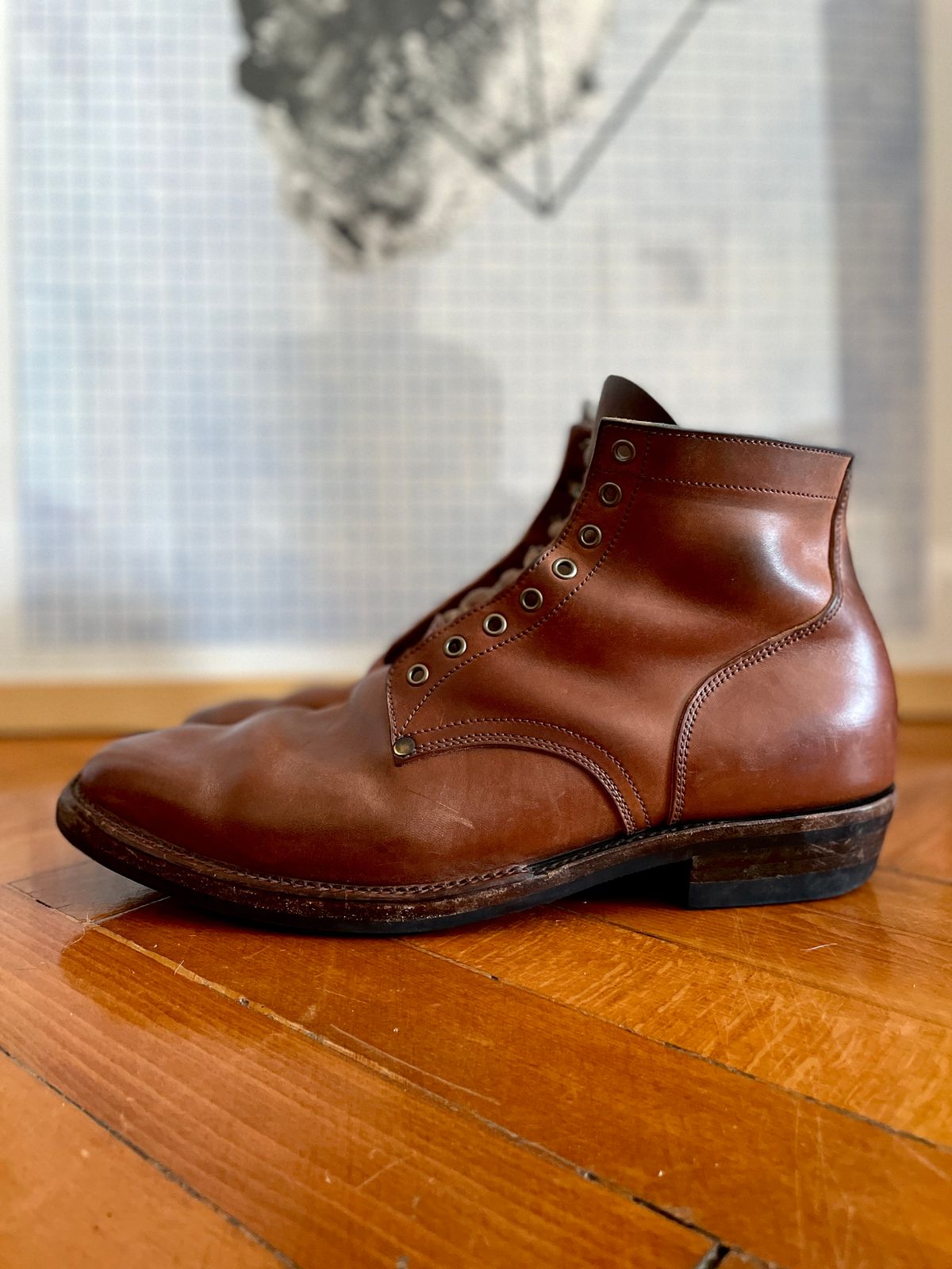 Photo by soleprofessor on April 5, 2023 of the NF Bootmaker Milton Boot in Maryam Toscanello Horsebutt.