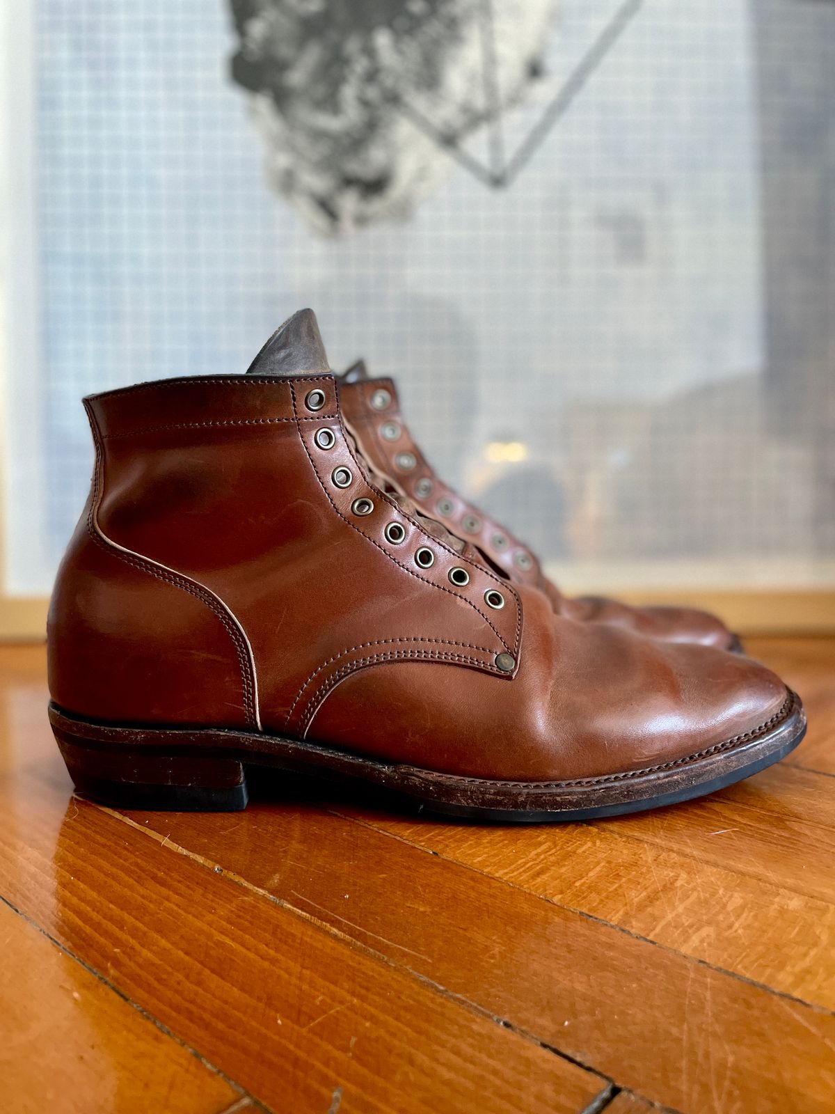 Photo by soleprofessor on April 5, 2023 of the NF Bootmaker Milton Boot in Maryam Toscanello Horsebutt.