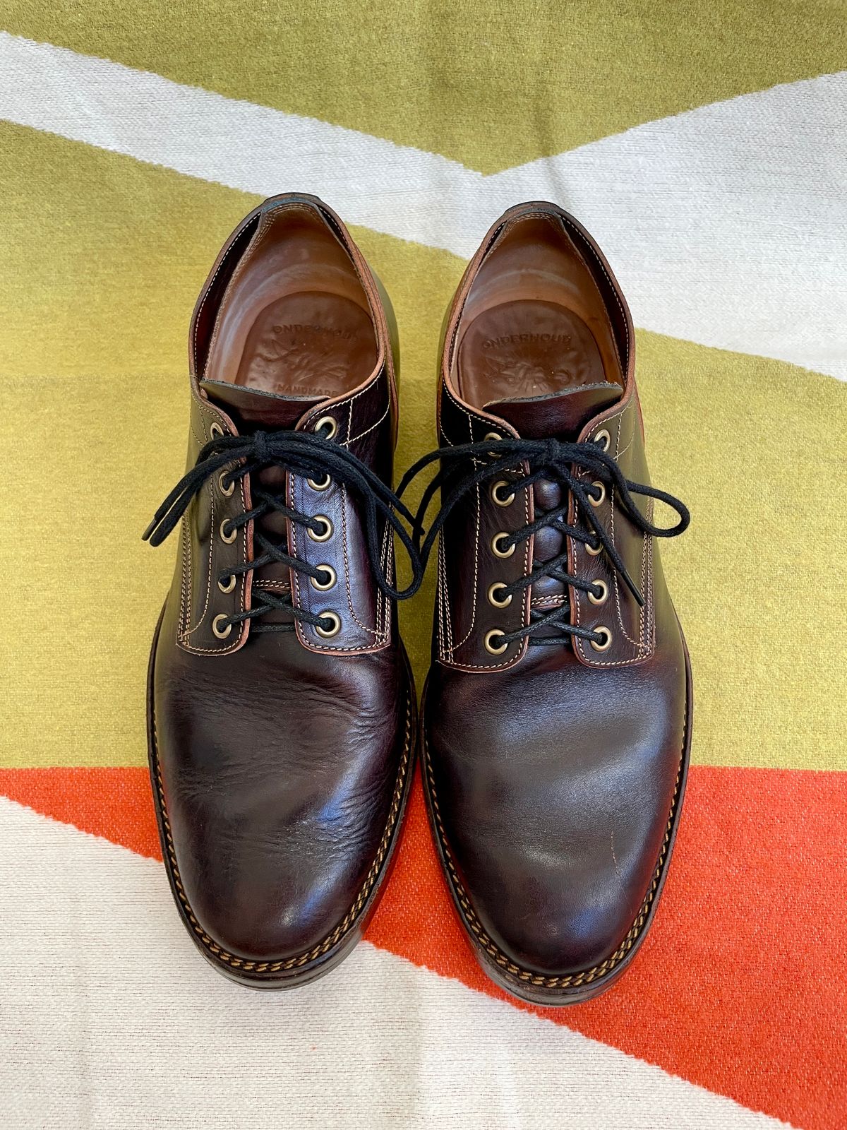 Photo by soleprofessor on November 4, 2023 of the Onderhoud LVL01 Derby Boot in Badalassi Carlo Cognac Minerva.