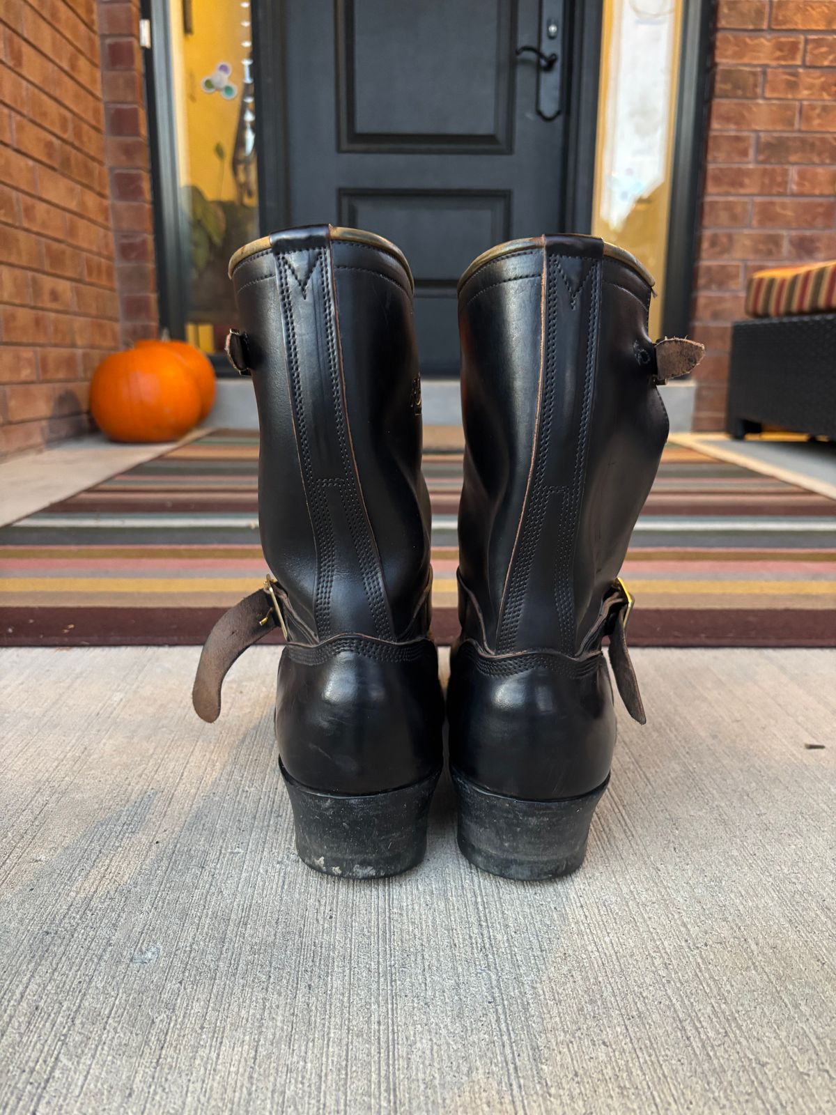 Photo by LastOfTheMohicans on October 1, 2025 of the Role Club Engineer Boots in Shinki Hand-Finished Black Horsehide.