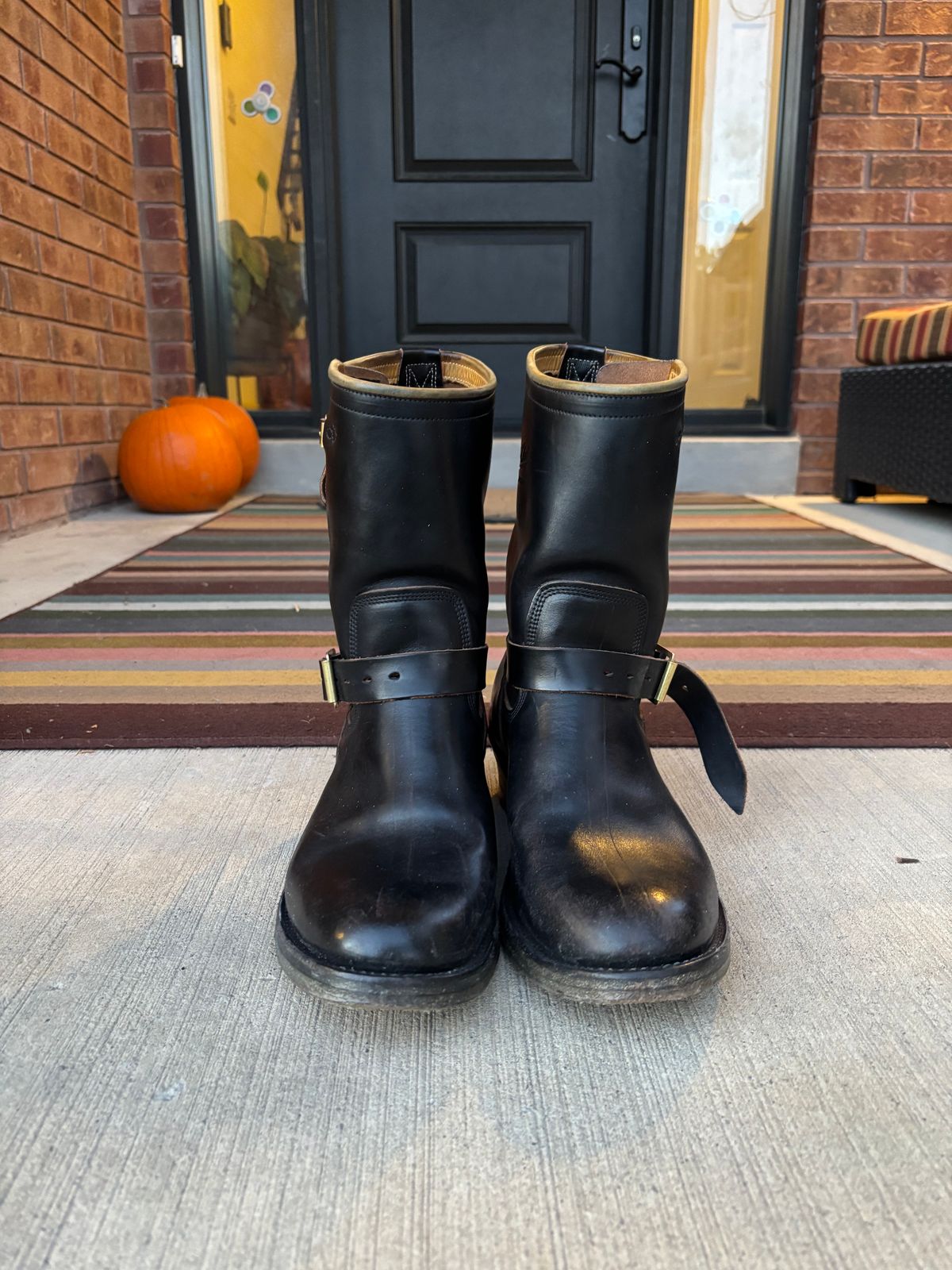 Photo by LastOfTheMohicans on October 1, 2025 of the Role Club Engineer Boots in Shinki Hand-Finished Black Horsehide.