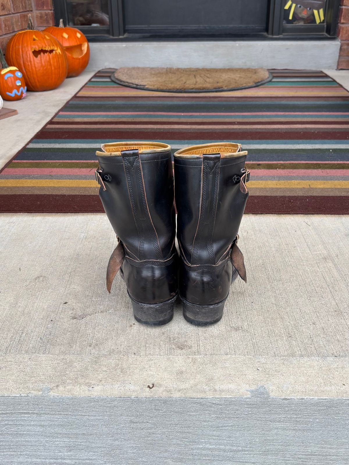 Photo by LastOfTheMohicans on November 1, 2025 of the Role Club Engineer Boots in Shinki Hand-Finished Black Horsehide.