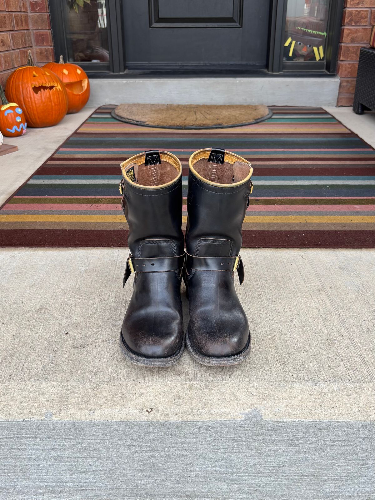 Photo by LastOfTheMohicans on November 1, 2025 of the Role Club Engineer Boots in Shinki Hand-Finished Black Horsehide.