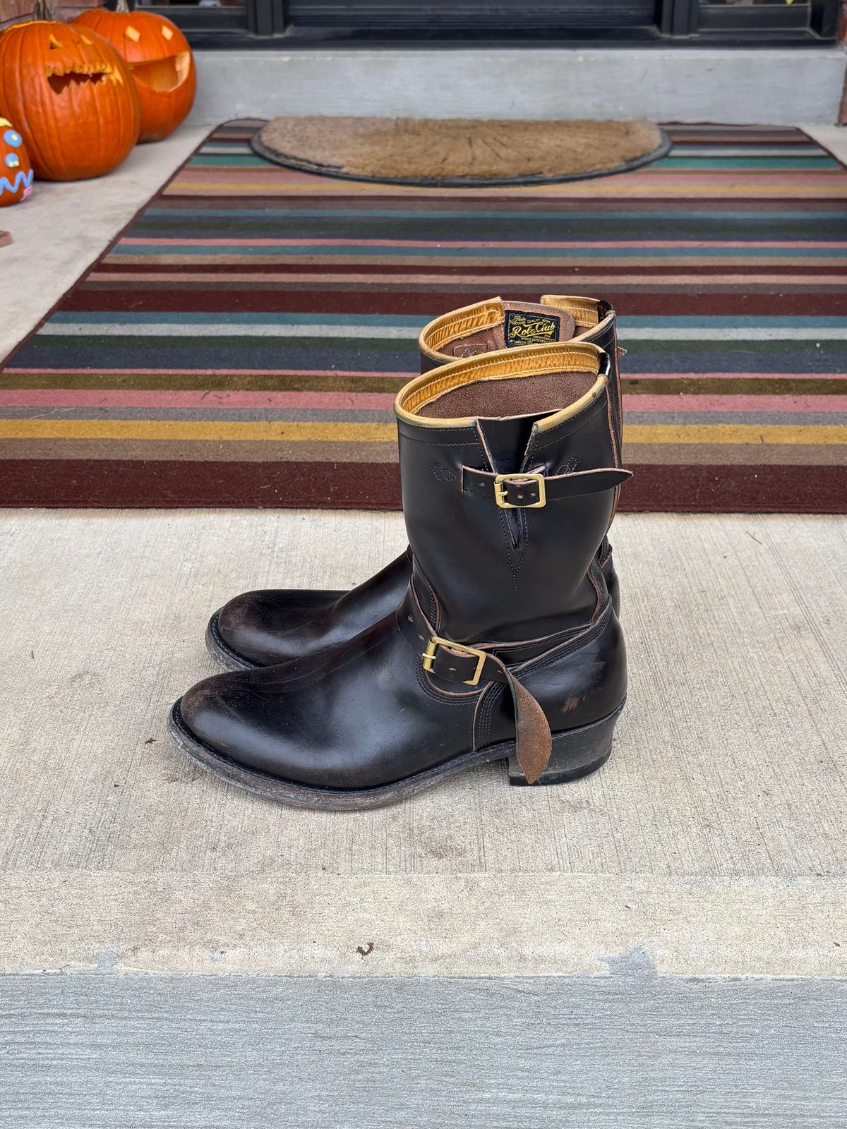 Photo by LastOfTheMohicans on November 1, 2025 of the Role Club Engineer Boots in Shinki Hand-Finished Black Horsehide.