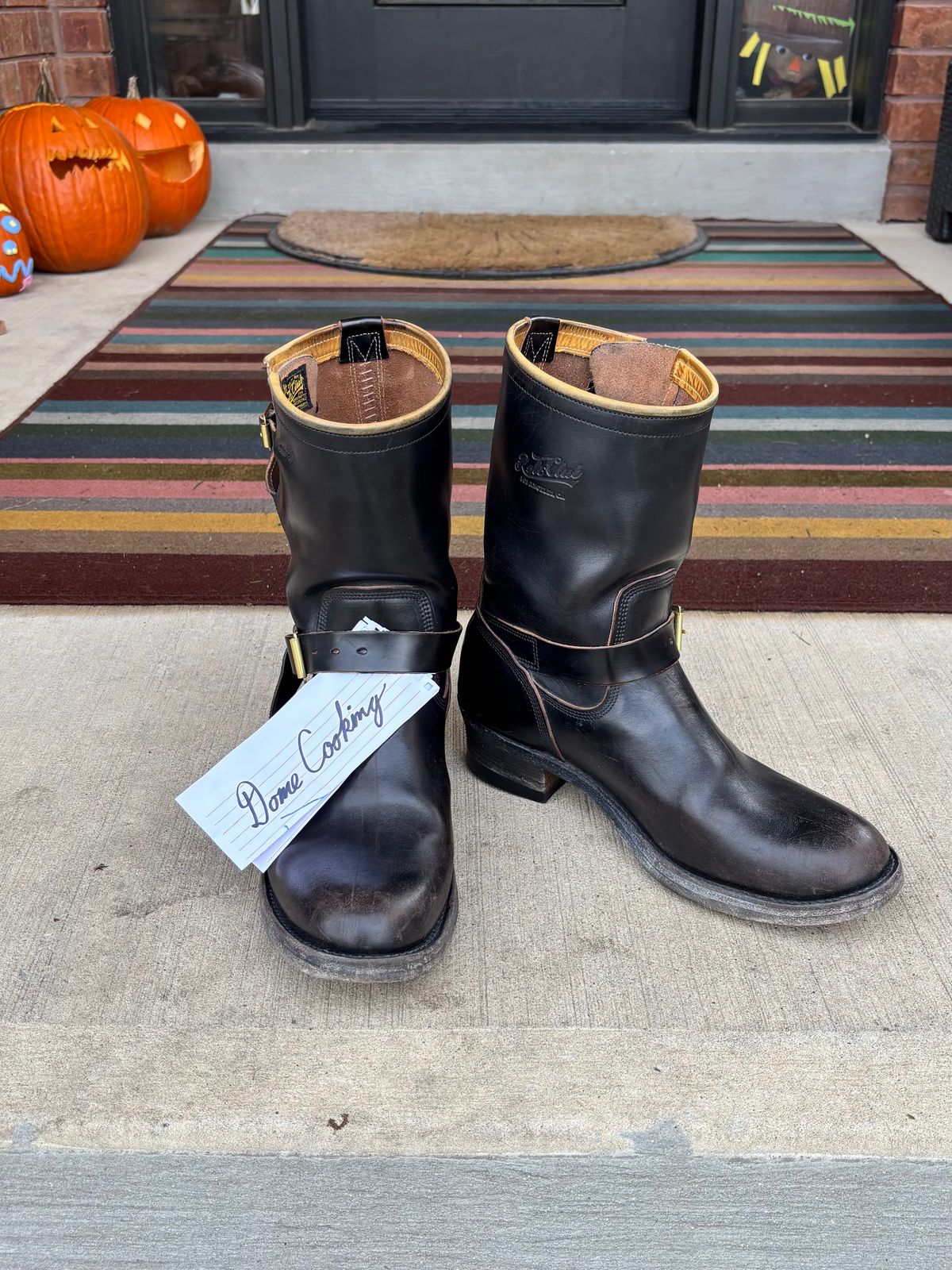 Photo by LastOfTheMohicans on November 1, 2025 of the Role Club Engineer Boots in Shinki Hand-Finished Black Horsehide.