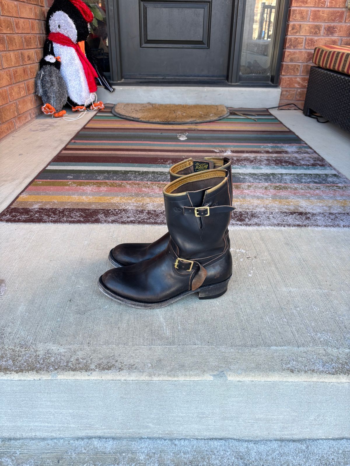 Photo by LastOfTheMohicans on December 1, 2025 of the Role Club Engineer Boots in Shinki Hand-Finished Black Horsehide.