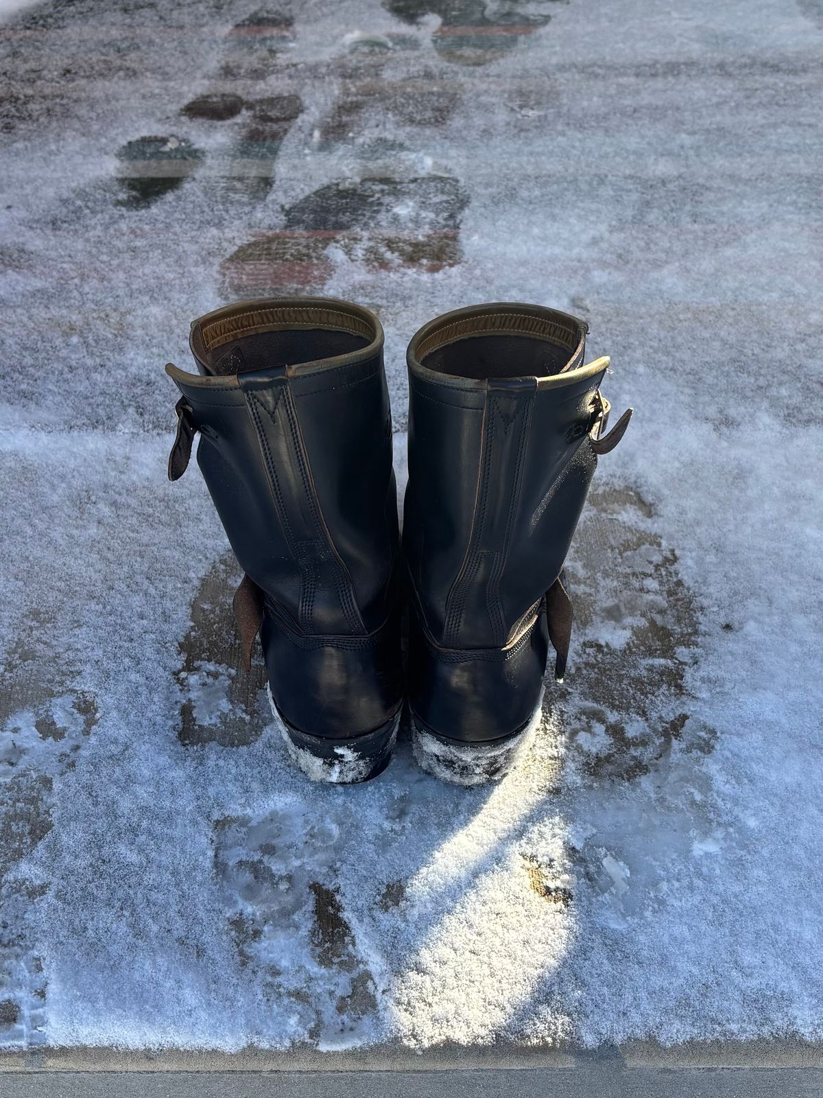 Photo by LastOfTheMohicans on February 3, 2026 of the Role Club Engineer Boots in Shinki Hand-Finished Black Horsehide.