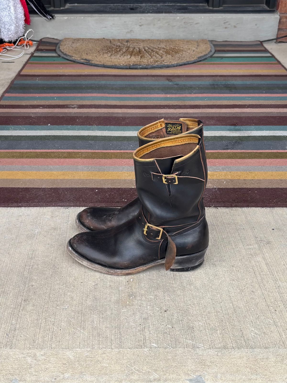 Photo by LastOfTheMohicans on March 5, 2026 of the Role Club Engineer Boots in Shinki Hand-Finished Black Horsehide.