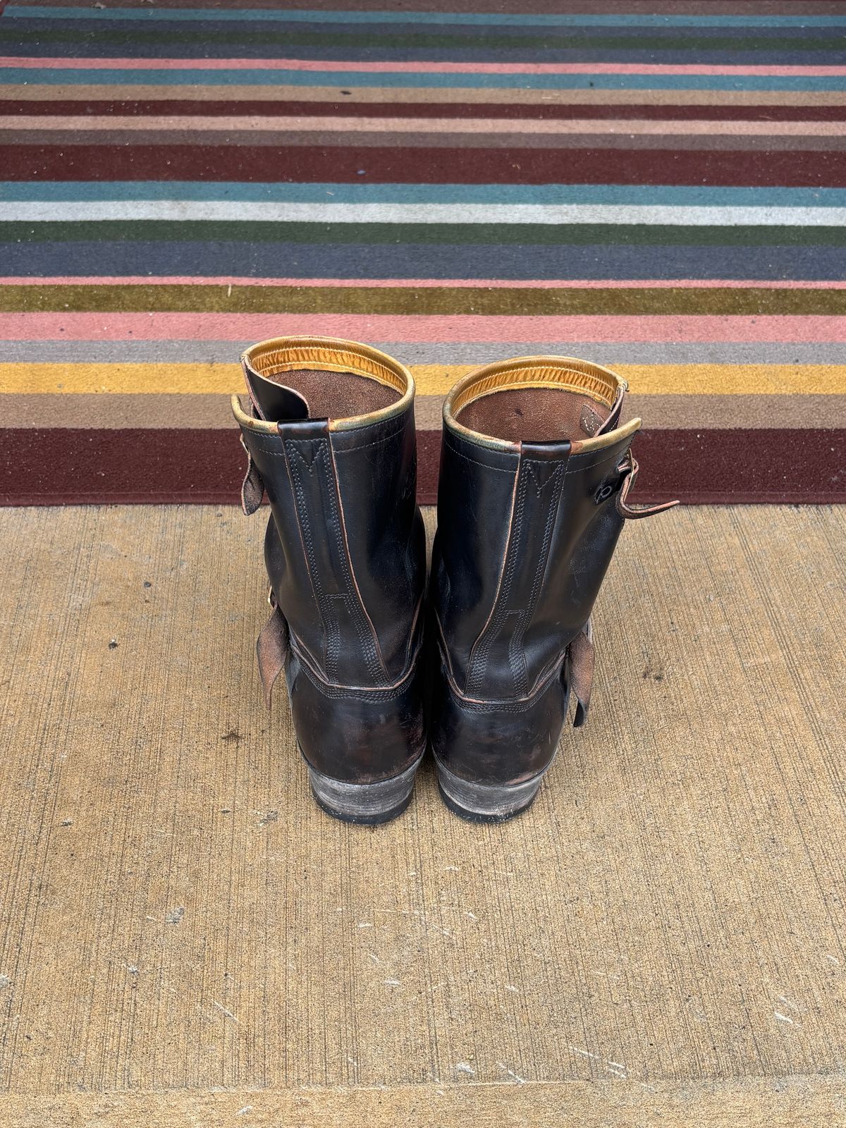 Photo by LastOfTheMohicans on April 3, 2026 of the Role Club Engineer Boots in Shinki Hand-Finished Black Horsehide.