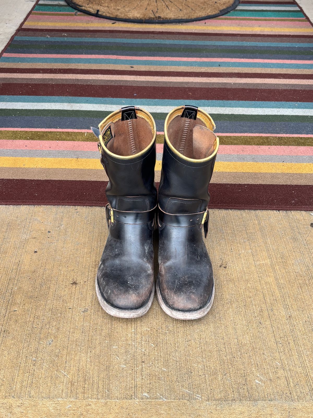 Photo by LastOfTheMohicans on April 3, 2026 of the Role Club Engineer Boots in Shinki Hand-Finished Black Horsehide.