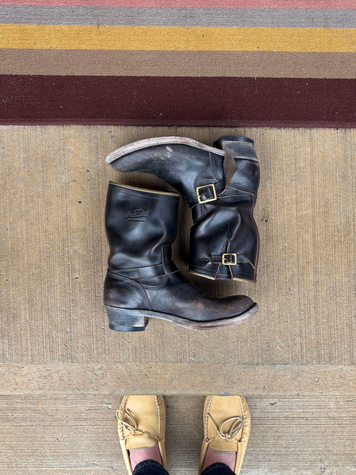 Photo by LastOfTheMohicans on April 3, 2026 of the Role Club Engineer Boots in Shinki Hand-Finished Black Horsehide.