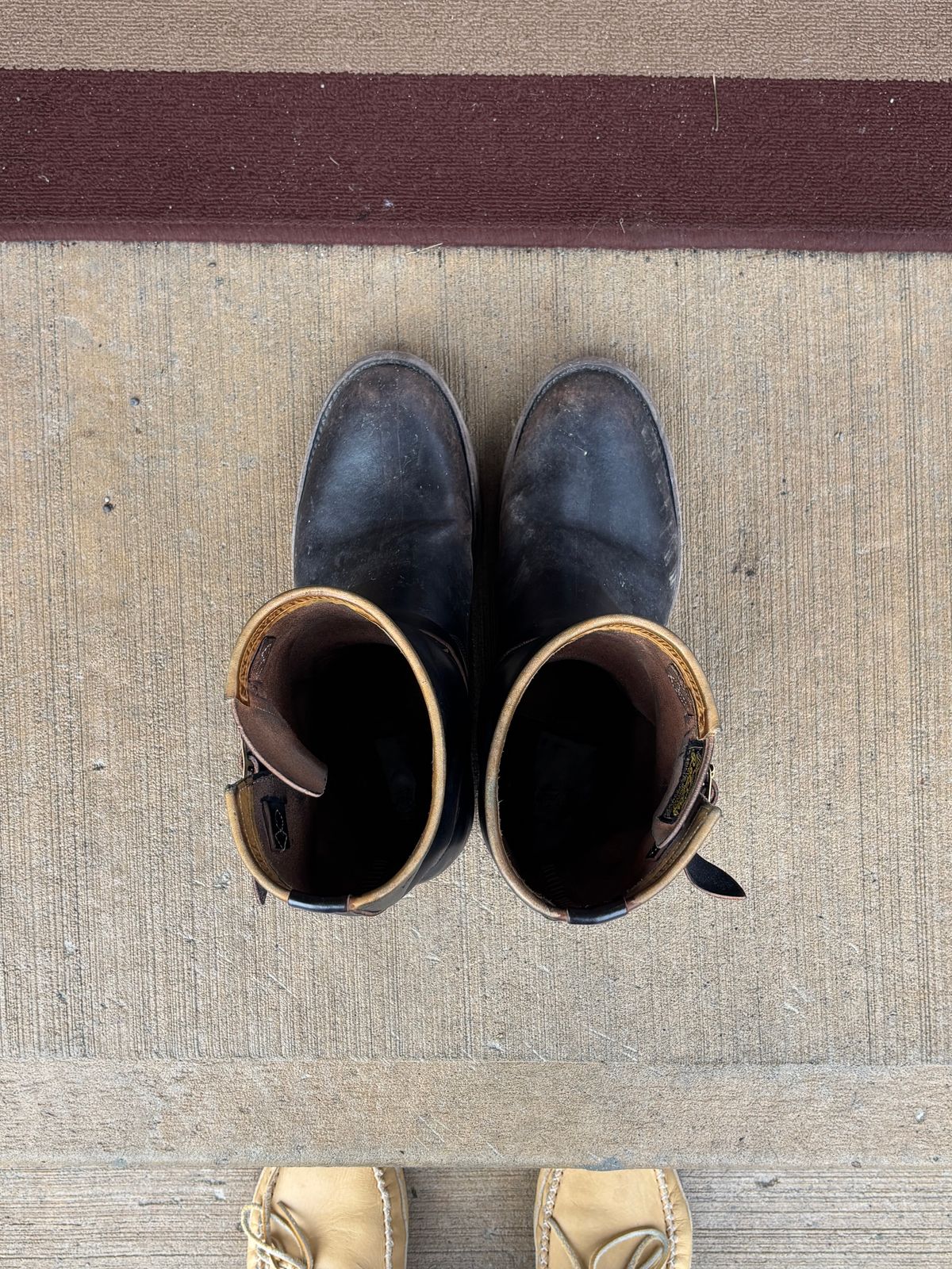 Photo by LastOfTheMohicans on April 3, 2026 of the Role Club Engineer Boots in Shinki Hand-Finished Black Horsehide.