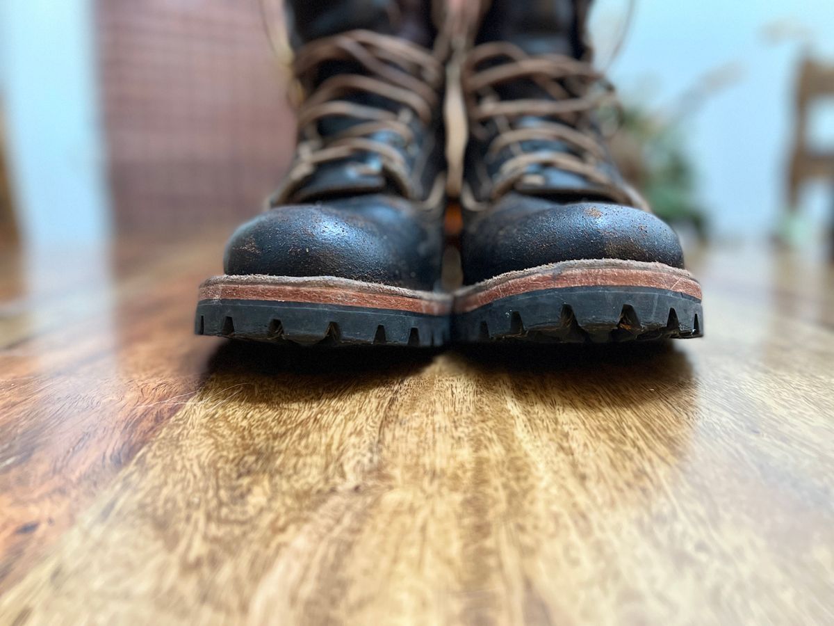 Photo by hopsandleather on October 10, 2022 of the Nicks Lace To Toe in Horween Brown Waxed Flesh.