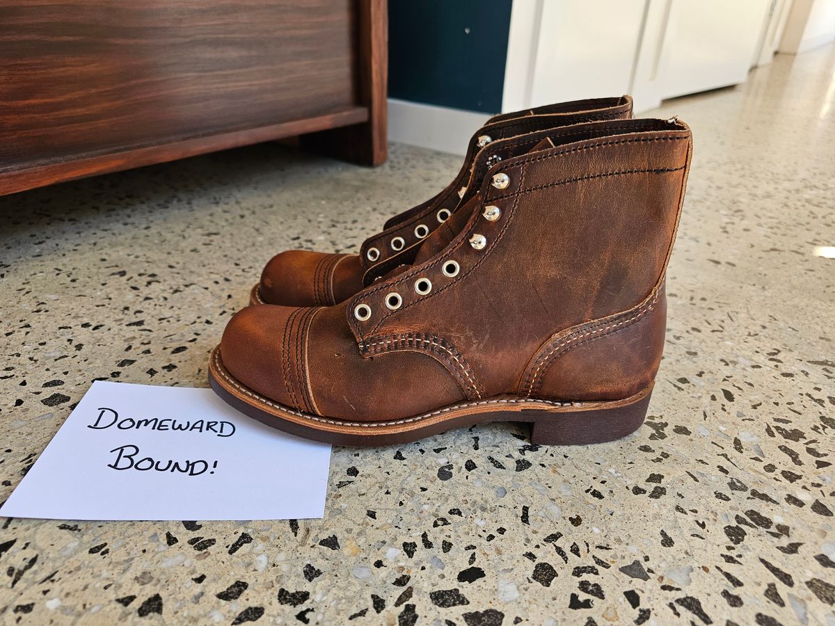 Photo by avizham on October 2, 2023 of the Red Wing Iron Ranger in S.B. Foot Copper Rough and Tough.