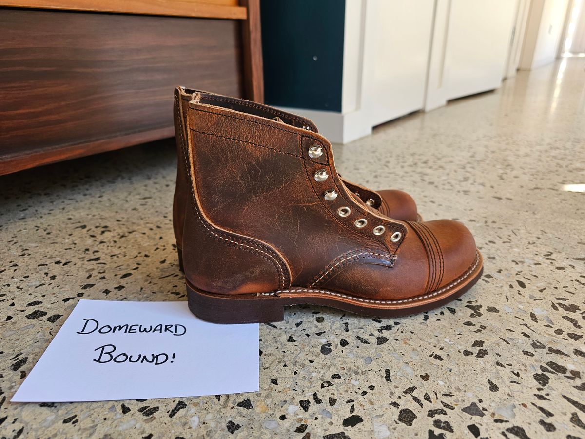 Photo by avizham on October 2, 2023 of the Red Wing Iron Ranger in S.B. Foot Copper Rough and Tough.
