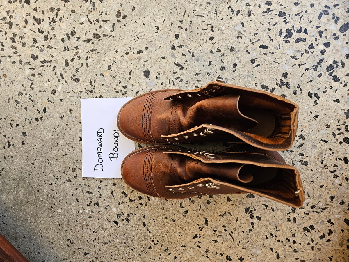 Photo by avizham on October 2, 2023 of the Red Wing Iron Ranger in S.B. Foot Copper Rough and Tough.